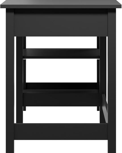 Bush Furniture Broadview 54W Computer Desk with Shelves in Classic Black| Personal Workstation Table and Storage for Home Office Workspace - LeafyLoom
