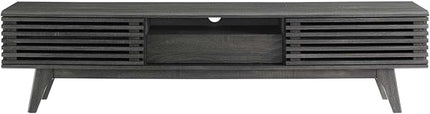 Modway Render Mid-Century Modern Low Profile 70 Inch TV Stand in Charcoal, 70" - LeafyLoom