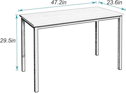 SDHYL 47 inches Contemporary Computer Desk Spacious Workstation Sturdy Writing Desk Meeting Desk, S7-GCP2AC3-120TB - LeafyLoom