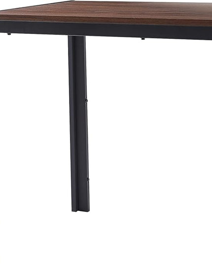 NicBex 47.24Inch Rectangular Dining Table,Modern Minimalist Kitchen Table with Creative Design Veneered for 4 to 6,Writing Table Desk,Dining Room Table for Kitchen,Meeting Room and Living Room,Walnut - LeafyLoom