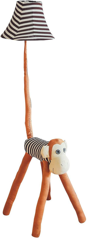 Floor Lamp by Cozylight, Brown Monkey Design 50 Inch Modern Floor Lamp for Bedroom, Hand-Stitched Toy Standing Lamp for Living Room, Kids Floor lamp Come with an LED Bulb - LeafyLoom