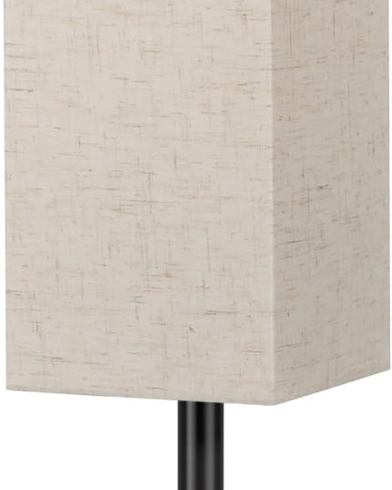 Touch Bedside Table Lamp For Nightstand - 3-Way Dimmable Night Lamp with USB A + Type C Charging Ports and two AC Outlets, Small Desk Light with E26 LED Bulb for Bedroom Living Room Dorm, BEIGE - LeafyLoom