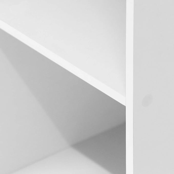 Furinno Luder Bookcase / Book / Storage , 3-Tier, White - LeafyLoom