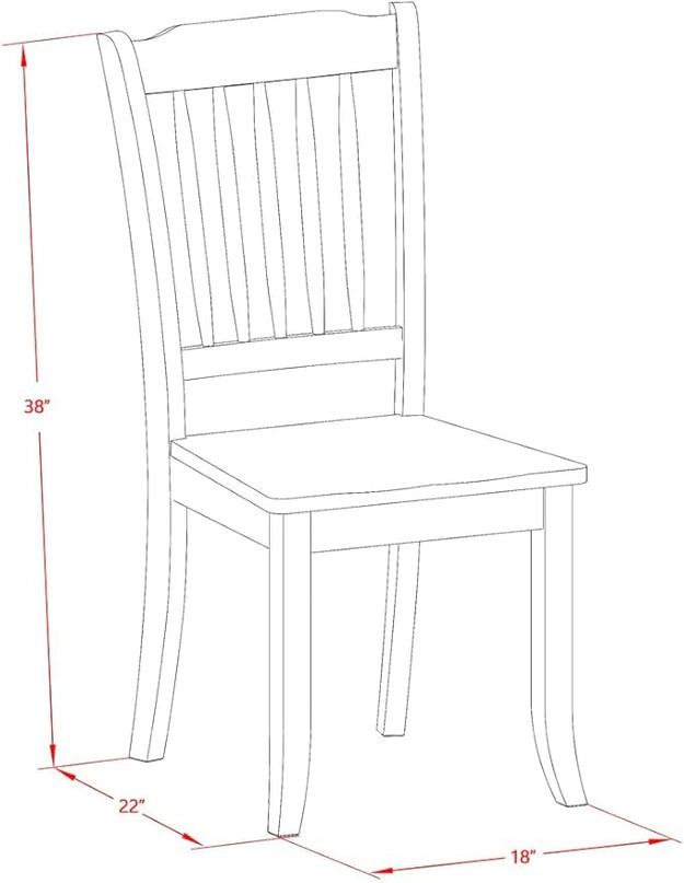 East West Furniture NDDA3-LWH-W Norden 3 Piece Kitchen Set Contains a Rectangle Room Table with Dropleaf and 2 Dining Chairs, 30x48 Inch - LeafyLoom