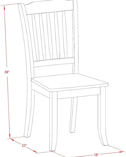 East West Furniture NDDA5-BCH-W Norden 5 Piece Dinette Set for 4 Includes a Rectangle Table with Dropleaf and 4 Dining Room Chairs, 30x48 Inch - LeafyLoom