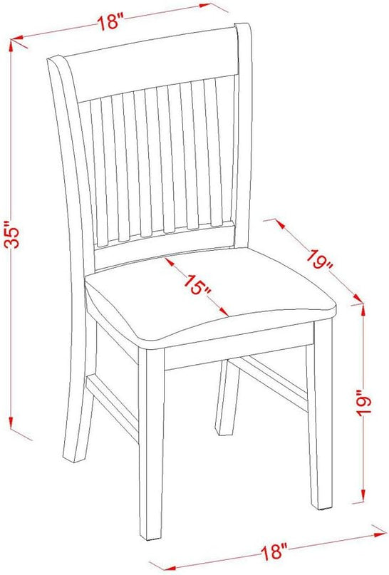East West Furniture NOFK3-OAK-C 3 Piece Room Furniture Set Contains a Rectangle Wooden Table with Butterfly Leaf and 2 Linen Fabric Kitchen Dining Chairs, 32x54 Inch - LeafyLoom