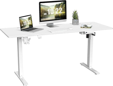63'' x 24'' Electric Height Adjustable Stand up Desk Home Office Ergonomic Computer Workstation - LeafyLoom