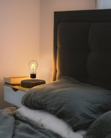 Levitating Bulb Lamp Magnetic Floating LED Light Desk Lamp Table lamp Night Light, 360 Degree Automatic Rotating Light for Unique Gifts Room Home Office Decor - LeafyLoom