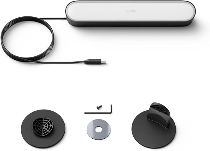 Philips Hue Smart Play Light Bar Extension, Black - White & Color Ambiance LED Color-Changing Light - 1 Pack - Requires Hue Bridge and Hue Play Light Bar Base Kit - Control with App or Voice Assistant PhilipsHue