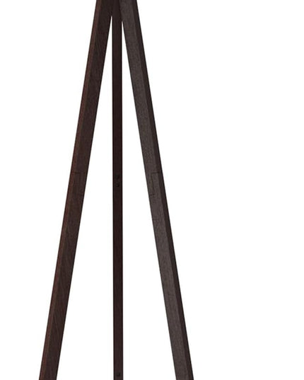 LEPOWER Wood Floor Lamp Tripod, Modern Design Mid Century Standing Lamps for Living Room,Bedroom and Office, Flaxen Lamp Shade with E26 Lamp Base Black - LeafyLoom