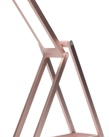 kwmobile Foldable LED Desk Lamp - Folding Portable USB Table Light with 3 Brightness Settings - for Home, Reading, Studying, Work, Travel - Rose Gold - LeafyLoom