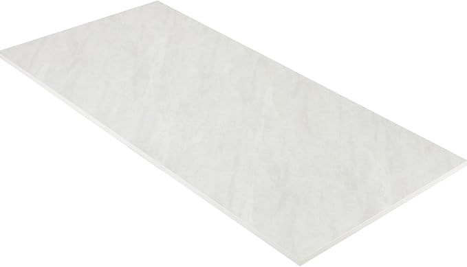 Kaboon Universal Tabletop 55"x23.62" Solid One-Piece Melamine Table Top, Double Desk L-Desk DIY, Home and Office Countertop,Sea Salt/White - LeafyLoom