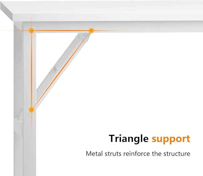 Need Small Desk 31 1/2" No Assembly Foldable Writing Table,Sturdy and Heavy Duty Folding Computer Desks for Small Space/Home Office/Dormitory AC5DW(80 * 40) - LeafyLoom