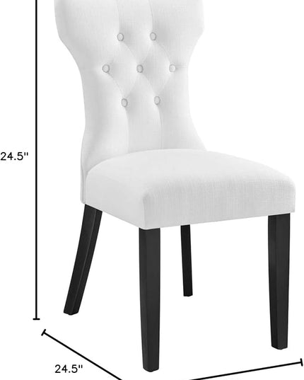 Modway Silhouette Chair, White 24.5 x 18 x 36 - LeafyLoom