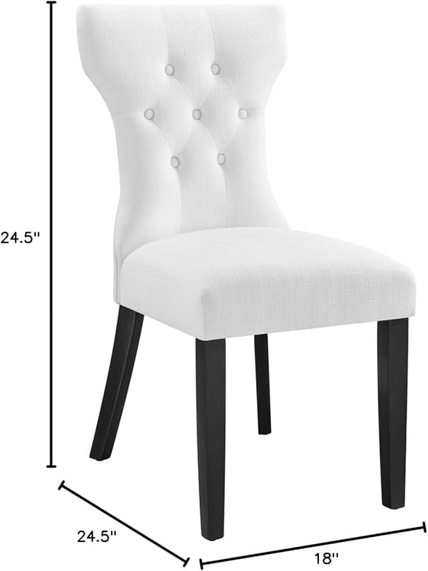 Modway Silhouette Chair, White 24.5 x 18 x 36 - LeafyLoom