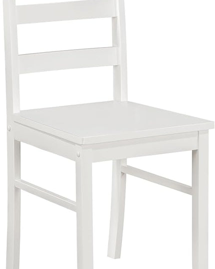 NicBex Small Kitchen Table Set for 4 Modern Dining Table Counter Height Dining Table Set 45" 5-Piece White Dining Set for Small Space, Apartment, Dinette, White - LeafyLoom