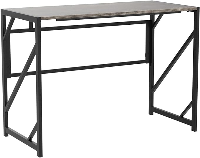 Elephance Folding Desk Writing Computer Desk for Home Office, No-Assembly Study Office Desk Foldable Table for Small Spaces - LeafyLoom