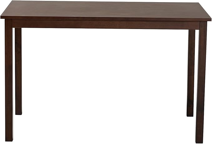 Baxton Studio Andrew Dining Table, 47.75" W x 30" D X 29.5" H, Dark Brown - LeafyLoom