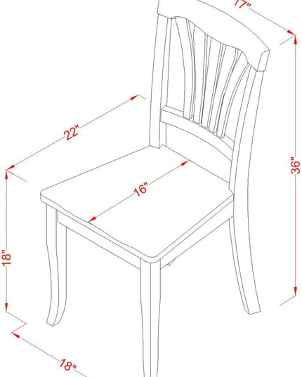 East West Furniture Antique 3 Piece Modern Set Contains a Round Table with Pedestal and 2 Kitchen Dining Chairs, 36x36 Inch, AMAV3-LWH-W - LeafyLoom