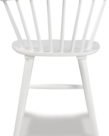Signature Design by Ashley Grannen Modern 18" Spindle Back Dining Chair, 2 Count, White - LeafyLoom