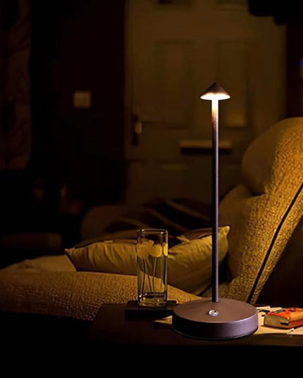 2 PACK Cordless Lamps,Battery Rechargeable Table Lamp,Portable Lamps,2 Level Brightness Dimmable Night Light,Minimalist Design,Cordless Table Lamps for Living Room/Restaurant/Couple Dinner(Rust) - LeafyLoom