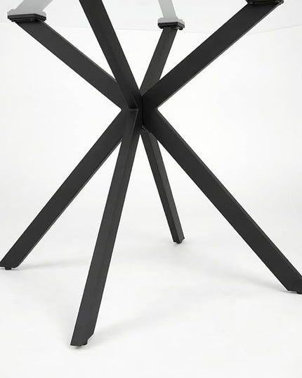 Uptown Club Glass Dining Table with Versatile Rectangular Designs, Tempered Surfaces, and Sturdy Bases for Modern Homes, Seats 4 to 8 People, Elegant Statement Piece, 51" x 30", Black - LeafyLoom