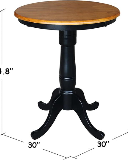 International Concepts Table, Counter Height, Black/Cherry - LeafyLoom