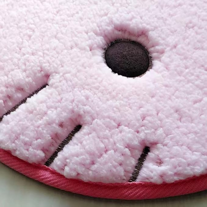 Area Rugs Kawaii Carpet Super Soft Area Rugs Cute Cartoon Kitten Face Pattern Bedroom Mats，Luxury Shaggy High Absorbent and Anti Slip - LeafyLoom