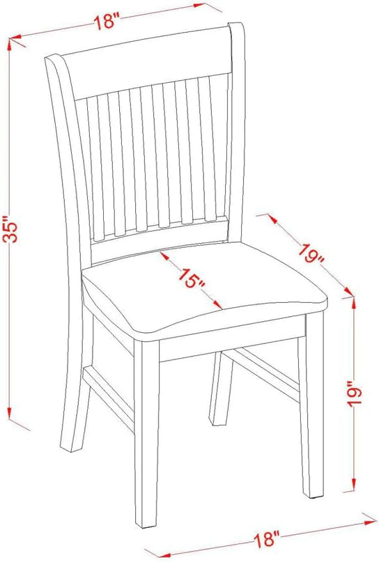 East West Furniture OXNO5-OAK-C 5 Piece Dinette Set for 4 Includes a Square Room Table and 4 Linen Fabric Upholstered Dining Chairs, 36x36 Inch - LeafyLoom