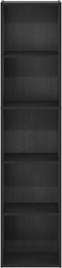 Furinno Luder Bookcase / Book / Storage, 5-Tier Cube, Blackwood - LeafyLoom