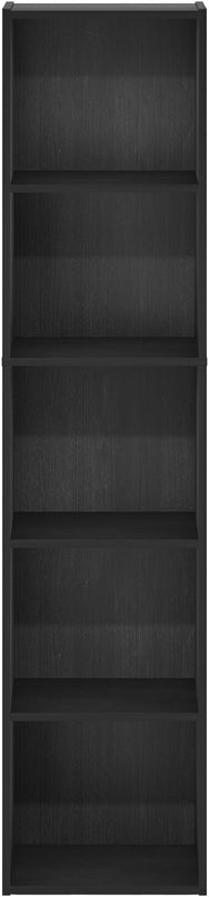 Furinno Luder Bookcase / Book / Storage, 5-Tier Cube, Blackwood - LeafyLoom