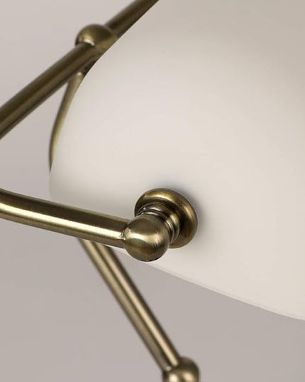 Newrays White Matted Glass Bankers Desk Lamp with Pull Chain Switch Plug in Fixture - LeafyLoom