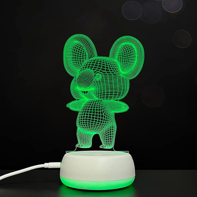 3D Koala Night Lights USB LED Lamp Home r2d2 3D Arts Lamp - 7 Colors Changing Bedroom Decor Night Light Gifts for Child - LeafyLoom