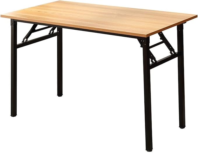 Need Office Computer Desk - 47.2L Sturdy and Heavy Duty Folding Laptop Table,Writing Table/Home Office Desk/Sewing Table,No Assembly Required (Teak Color) AC5BB12060 - LeafyLoom