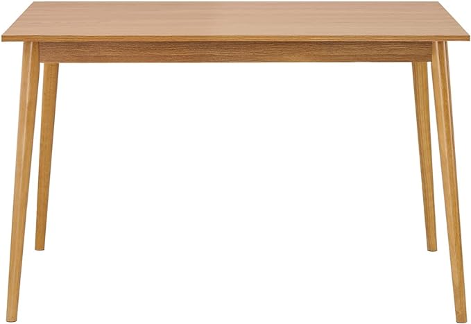 Panana Modern Dining Table 47 Inch Kitchen Table with Solid Wood Leg Oak Finish Dinner Table Dining Room Home Furniture Natural - LeafyLoom