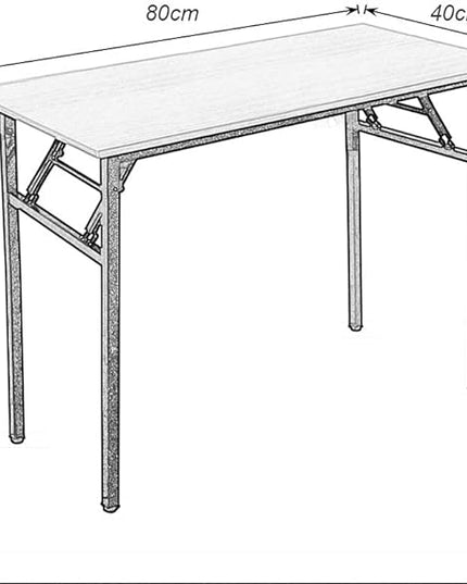 Folding Desk, 31.5 inch No Assembly Folding Desks for Small Spaces, Sturdy Foldable Computer Desk, Multi-Purpose Home Office Desks, Study Writing Desk Office Table Workstation for Home Office Outdoor - LeafyLoom