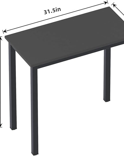 SogesGame Small Computer Desk, 31.5 inches Small Office Desk Computer Table Study Writing Desk Workstation for Home Office, Black - LeafyLoom