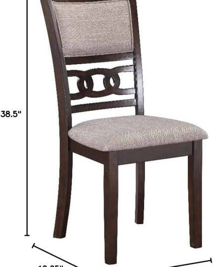 New Classic Furniture Gia Dining Chairs, Set of 2, Cherry Brown - LeafyLoom