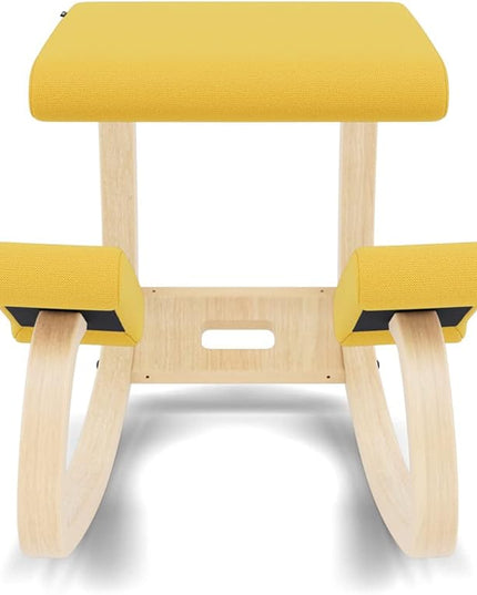 Varier Variable Balans, Original Kneeling Chair, Ergonomic Office Chair, 10-year Warranty, Designed by Peter Opsvik Yellow/Natur - LeafyLoom