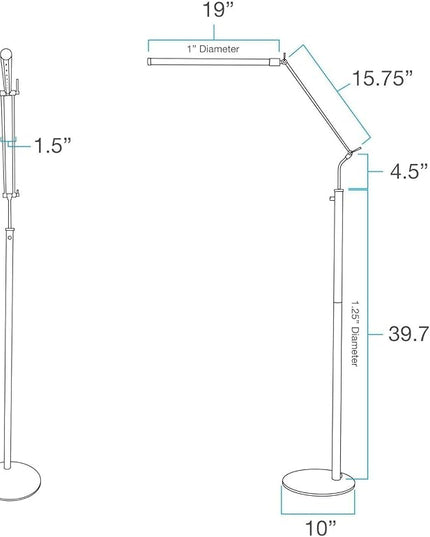 Cocoweb High Powered, dimmable, LED Floor Lamp - FLED-GPS (Mahogany Bronze) - LeafyLoom