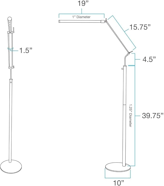 Cocoweb High Powered, dimmable, LED Floor Lamp - FLED-GPS (Mahogany Bronze) - LeafyLoom