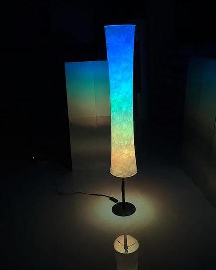 Smart Corner Floor Lamp - 60" LED RGB Standing Lamp Mood Lighting Color Changing Floor Lamps Light for Living Room Bedroom Decor with Alexa Google Assistant WiFi APP Music Sync - LeafyLoom