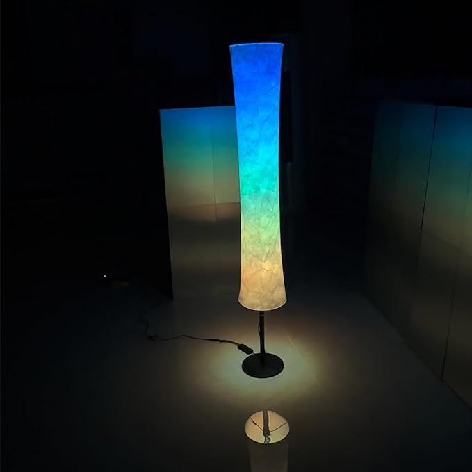 Smart Corner Floor Lamp - 60" LED RGB Standing Lamp Mood Lighting Color Changing Floor Lamps Light for Living Room Bedroom Decor with Alexa Google Assistant WiFi APP Music Sync - LeafyLoom