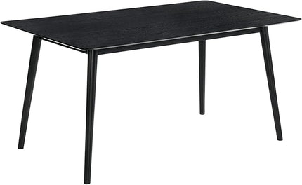 Armen Living Westmont 59" Rectangular Wood Dining Table, Black - LeafyLoom