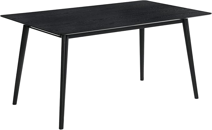 Armen Living Westmont 59" Rectangular Wood Dining Table, Black - LeafyLoom