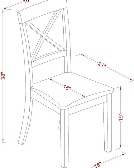 East West Furniture CABO5S-CAP-LC Capri 5 Piece Room Set Includes a Rectangle Wooden Table and 4 Faux Leather Kitchen Dining Chairs, 36x60 Inch - LeafyLoom