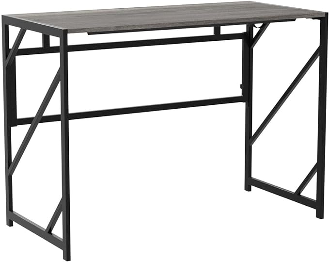 Elephance 40" Folding Computer Desk No Assembly Needed Foldable Small Home Office Desk Study Writing Desk Gaming Table for Small Space - LeafyLoom