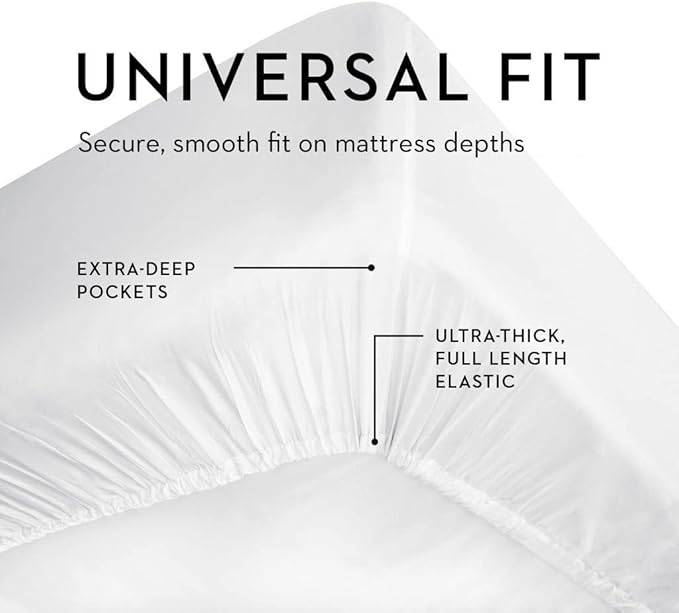 THREAD SPREAD Luxury Egyptian Cotton Full Stripe Sheet Set, 600 Thread Count Extra Long Staple 4 PC Set, Full Damask Sheets, Soft, Cooling Sateen Weave Striped Sheets Upto 18" Deep Pocket - Taupe - LeafyLoom