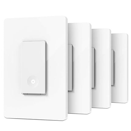 TREATLIFE 3 Way Smart Light Switch 4 Pack, 2.4GHz Wi-Fi Smart Switch Works with Alexa and Google Home, Neutral Wire Required, Remote Control, FCC Certified, No Hub Required TREATLIFE