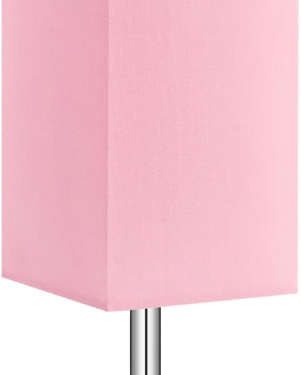 Ambimall Touch Control Table Lamp with 2 USB Charging Ports, 3 Way Touch Lamps Beside Desk, Nightstand Lamp for Bedrooms Living Room, Pink Shade with White Base, LED Bulb Included(Pink) - LeafyLoom